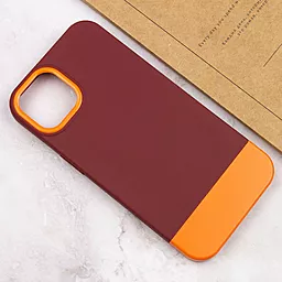 Чехол Epik TPU+PC Bichromatic для Apple iPhone 12, iPhone 12 Pro (6.1")  Brown burgundy / Orange - миниатюра 4