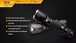 Ліхтарик Fenix TK15UE CREE XP-L HI V3 LED ULTIMATE EDITION Сірий - мініатюра 4