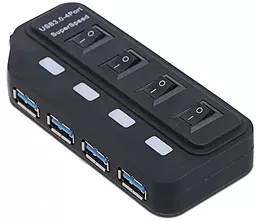 USB хаб EasyLife 4-in-1 black - фото USB хаб EasyLife 4-in-1 black