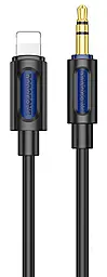 Аудіо кабель Borofone BL20 AUX mini Jack 3.5 mm - Lightning M/M сable 1 м black