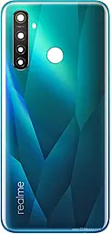 Задняя крышка корпуса Realme 5 Pro / Q со стеклом камеры, Original Crystal Green - фото Задняя крышка корпуса Realme 5 Pro / Q со стеклом камеры, Original Crystal Green
