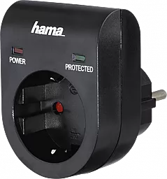 Мережевий фільтр (подовжувач) Hama Surge Protection 1 розетка, 4500 А Black (00108878)