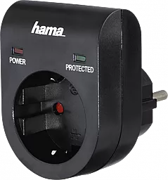 Мережевий фільтр (подовжувач) Hama Surge Protection 1 розетка, 4500 А чорний (00108878) - фото Мережевий фільтр (подовжувач) Hama Surge Protection 1 розетка, 4500 А чорний (00108878)