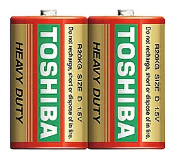 Батарейки Toshiba Heavy Duty D/LR20 2шт - фото Батарейки Toshiba Heavy Duty D/LR20 2шт