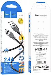 Кабель Hoco X109 USB-A - micro USB 12w 2.4a 3м cable Black - миниатюра 8 Кабель Hoco X109 USB-A - micro USB 12w 2.4a 3м cable Black - миниатюра 8