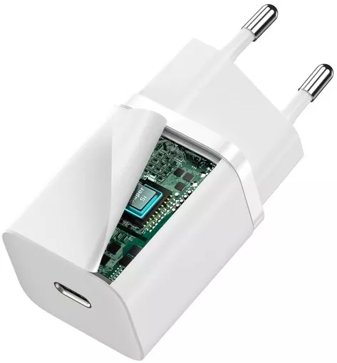 Сетевое зарядное устройство с поддержкой быстрой зарядки Baseus Super Si 30W USB-C Charger White (CCSUP-J02) - фото 4