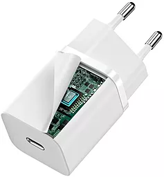 Сетевое зарядное устройство с поддержкой быстрой зарядки Baseus Super Si 30W USB-C Charger White (CCSUP-J02) - миниатюра 4