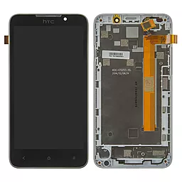 Дисплей HTC Desire 516 с тачскрином и рамкой, White