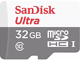 Карта пам'яті SanDisk microSDHC 32GB Ultra Class 10 UHS-I + SD-адаптер (SDSQUNS-032G-GN3MA) - мініатюра 2