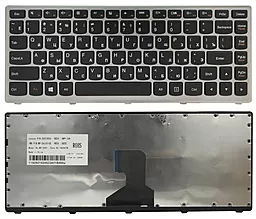 Клавіатура для ноутбуку Lenovo Ideapad Z400 Grey / Black