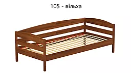 Кровать деревянная Нота Плюс, Щит 90х200, Стандарт (ламели через 4см), 105 (ольха) - миниатюра 2