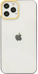 Чехол 1TOUCH Glacier Metal Camera для Apple iPhone 12, iPhone 12 Pro Clear-Gold