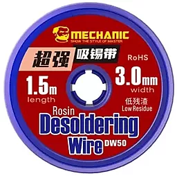 Лента-оплетка (для снятия припоя) Mechanic DW50 3015 3.0 мм / 1.5 м 10 шт. в пластиковой емкости - фото Лента-оплетка (для снятия припоя) Mechanic DW50 3015 3.0 мм / 1.5 м 10 шт. в пластиковой емкости