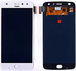 Дисплей Motorola Moto Z2 Play (XT1710-01, XT1710-02, XT1710-07, XT1710-08, XT1710-09, XT1710-10) з тачскріном, (TFT), White