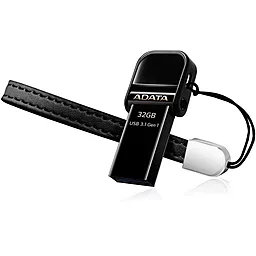 Флешка ADATA 32GB AI920 Jet Black Lightning USB 3.1 (AAI92032GCBK) Black - миниатюра 2