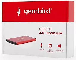 Кишеня для HDD Gembird 2.5" USB3.0 (EE2-U3S-3-R) Red - мініатюра 6