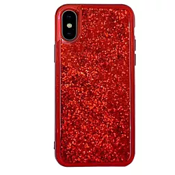 Чехол 1TOUCH Star Glitter Apple iPhone XS Max Red