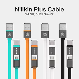 USB Кабель Nillkin Plus Lightning & Micro 1.2M Black - мініатюра 4