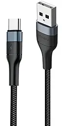 Кабель Foneng X51 Spiral Braided Cable USB-A - Type-C 15w 3a 1м cable Black (X51-CA-TC) - фото Кабель Foneng X51 Spiral Braided Cable USB-A - Type-C 15w 3a 1м cable Black (X51-CA-TC)