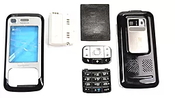 Корпус для Nokia 6110 Navigator з клавіатурою Black / Silver