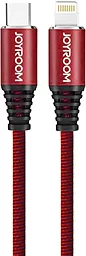 Кабель Joyroom Armour USB Type-C - Lightning 15w 3a 1м сable Red (S-L316) - фото Кабель Joyroom Armour USB Type-C - Lightning 15w 3a 1м сable Red (S-L316)