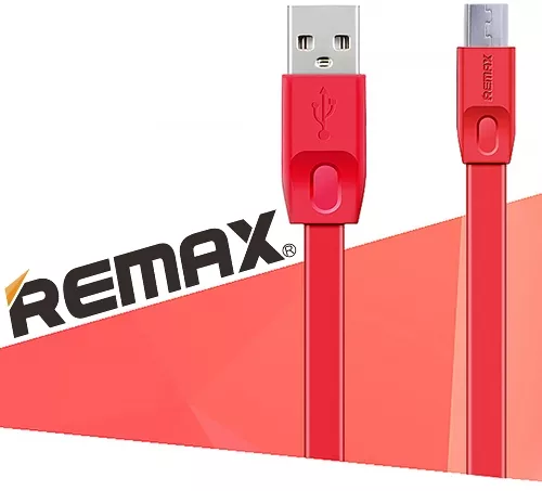 Кабель Remax Full Speed USB-A - micro USB 12w 2.4a 1м cable Red (RC-001m) - фото 2