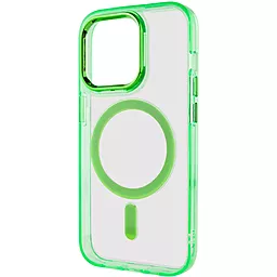 Чехол Epik Iris with MagSafe для Apple iPhone 14 Pro Light Green - миниатюра 3 Чехол Epik Iris with MagSafe для Apple iPhone 14 Pro Light Green - миниатюра 3