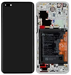 Дисплей Huawei P40 Pro (ELS-NX9, ELS-N04, ELS-AN00, ELS-TN00) з тачскріном і рамкою, оригінал, White