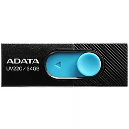 Флешка ADATA 64GB UV220 USB 2.0 (AUV220-64G-RBKBL) Black - фото Флешка ADATA 64GB UV220 USB 2.0 (AUV220-64G-RBKBL) Black