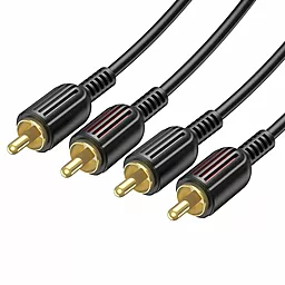 Аудио кабель Borofone BL13 2хRCA M/M 1.5 м Cable black