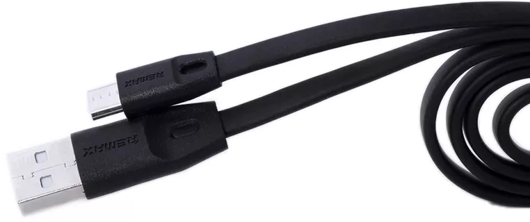 Кабель Remax Full Speed USB-A - micro USB 12w 2.4a 1м cable Black (RC-001m) - фото 2