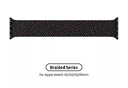 Змінний ремінець для розумного годинника ArmorStandart Braided Solo Loop для Apple Watch 42mm, 44mm, 45mm, 49mm Black Unity Size 6 (148 mm) (ARM64907)