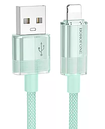 Кабель Borofone BU44 Sincero USB-A - Lightning 12w 2.4a 1.2м cable Green