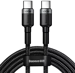 Кабель USB Baseus Cafule Flash Charging 20V 5A 2M USB Type-C - Type-C Cable Gray/Black (CATKLF-ALG1)