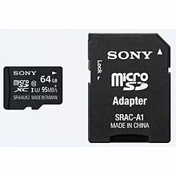 Карта пам'яті Sony microSDXC 64GB Class 10 UHS-1 U3 + SD-адаптер (SR-64UX2A/T1) - фото Карта пам'яті Sony microSDXC 64GB Class 10 UHS-1 U3 + SD-адаптер (SR-64UX2A/T1)