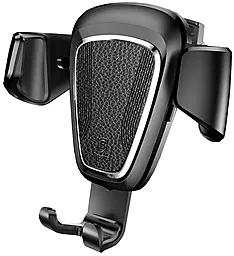 Держатель Baseus Premium Gravity Car Vent Mount Black (SUYL-B01) - фото Держатель Baseus Premium Gravity Car Vent Mount Black (SUYL-B01)