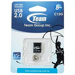 Флешка Team 8GB C12G USB 2.0 (TC12G8GB01) Black - мініатюра 5