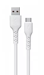 USB Кабель SkyDolphin S07T TPE High Elastic Line USB Type-C Cable White