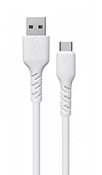 Кабель SkyDolphin S07T TPE High Elastic Line USB-A - Type-C 12w 2.4a 1м cable White - фото Кабель SkyDolphin S07T TPE High Elastic Line USB-A - Type-C 12w 2.4a 1м cable White