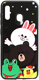 Чехол TOTO Cartoon Print Glass Huawei Y7 2019 Line friends all about (F_93285)