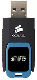 Флешка Corsair Voyager Slider X2 USB 3.0 64GB (CMFSL3X2A-64GB) Blue - мініатюра 4