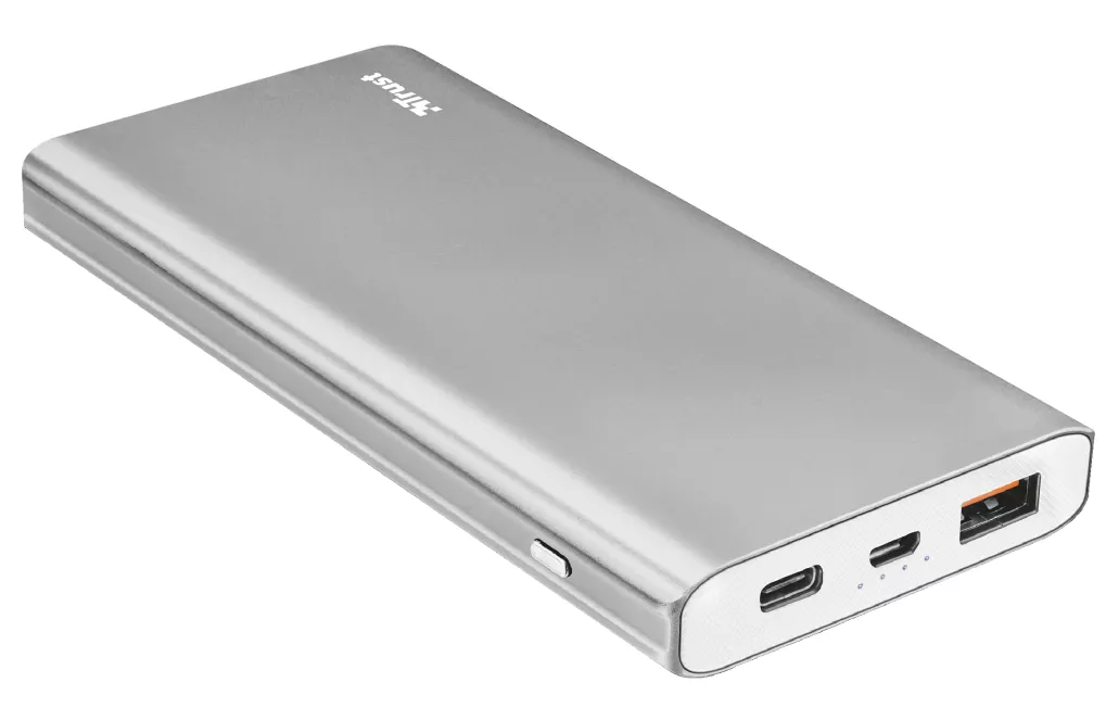 Повербанк Trust Omni thin metal 10000 mAh Silver (22701) - фото 2