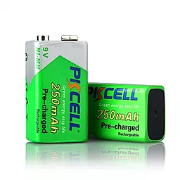 Аккумулятор PKCELL 6LR61 250mAh 1шт - фото Аккумулятор PKCELL 6LR61 250mAh 1шт
