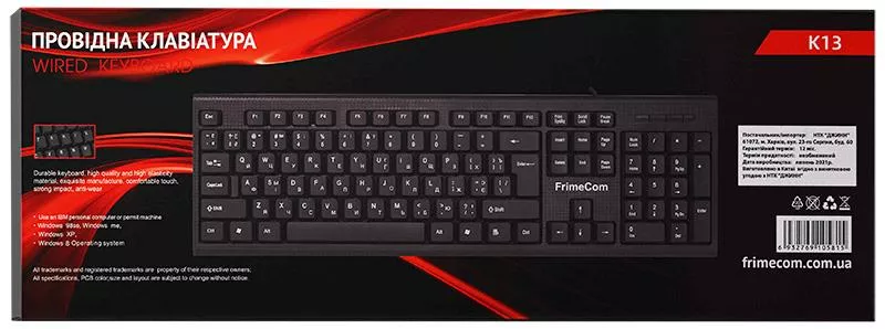 Клавіатура FrimeCom K13 USB Black - фото 3