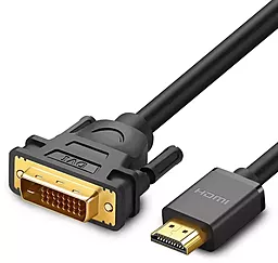 Відеокабель HD106 HDMI - DVI-D (24+1) 1080p 60hz 1.5m black (11150) Ugreen - фото Відеокабель HD106 HDMI - DVI-D (24+1) 1080p 60hz 1.5m black (11150) Ugreen