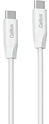 Кабель Gelius GP-UCN012 USB Type-C - Type-C 60w 3a 1м cable White - фото Кабель Gelius GP-UCN012 USB Type-C - Type-C 60w 3a 1м cable White