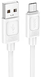 Кабель Hoco X122 Benefit USB-A - micro USB 12w 2.4a 1м сable White - фото Кабель Hoco X122 Benefit USB-A - micro USB 12w 2.4a 1м сable White