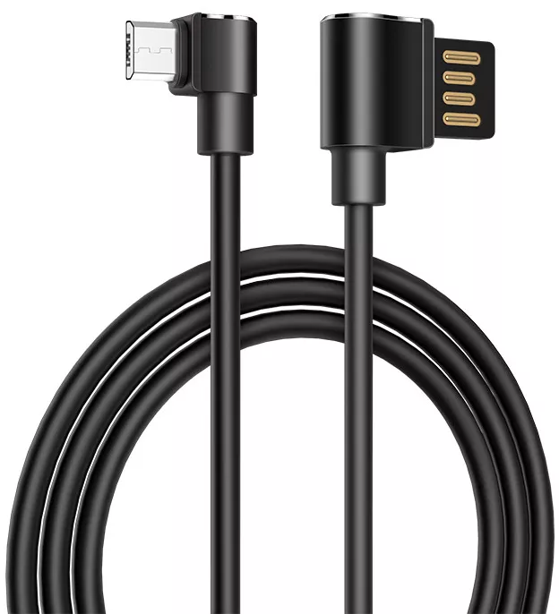Кабель Hoco U37 Long Roam USB-A - micro USB 12w 2.4a 1.2м cable Black - фото 3