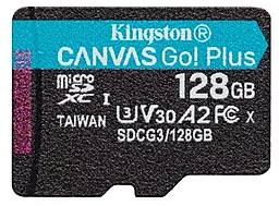 Карта пам'яті Kingston microSDXC 128GB Canvas Go Plus Class 10 UHS-I U3 V30 A2 + SD-адаптер (SDCG3/128GB) - мініатюра 2