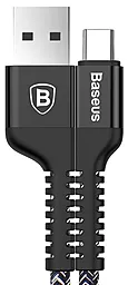 USB Кабель Baseus Anti-Break USB Type-C Cable Black (CATZJ-A01)